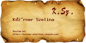 Körner Szelina névjegykártya